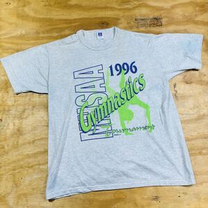 Vtg 1996 MHSAA Gymnastics Tournament Russel Athletics Tshirt USA Made Sz Large
